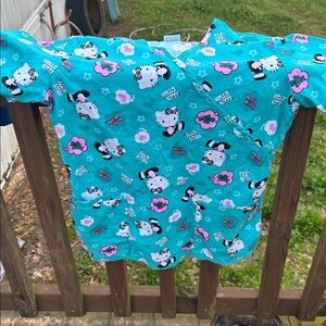 Hello Kitty Blue Scrub Top
